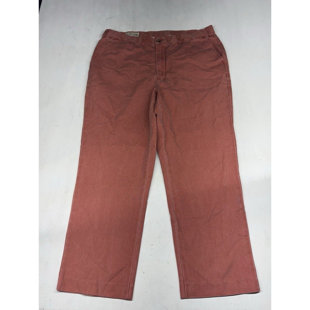 Orvis Pants Lightweight Cotton Flat Front Casual Chinos Preppy Salmon Mens 40x30